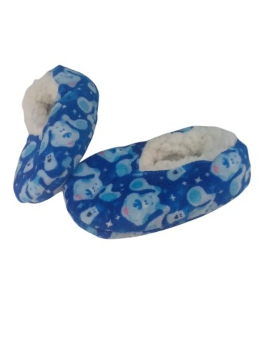 Fuzzy Babba Blue's Clues Slipper Socks with Gripper Bottoms